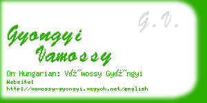 gyongyi vamossy business card